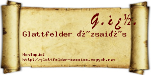 Glattfelder Ézsaiás névjegykártya